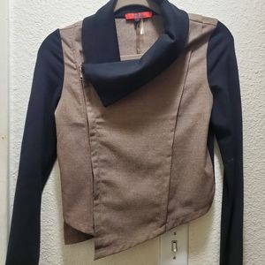 Asymmetric cropped jacket